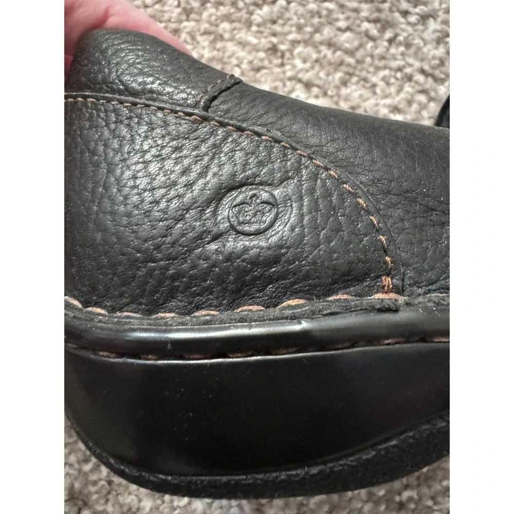 Born Women Black Leather Mary Jane Shoes Size 8 Strap Buckle Comfort - Picture 2 of 5